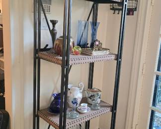pair of free-standing shelves