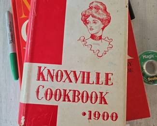 several vintage cookbooks