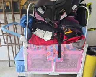 We will have this unpacked for the sale. Giant stroller, car seats, outdoor chairs, etc