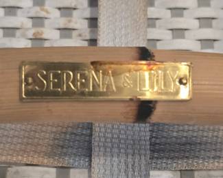 set of 3 Serena & Lily Riviera rattan bar stools