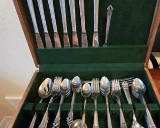 Cambridge stainless stell cutlery marked Japan with display storage box