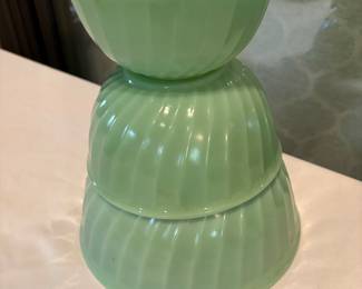 Jadeite Fireking bowls