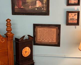 Wall art, small standing clock