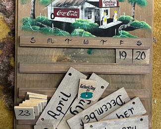 Coca Cola changeable calendar 