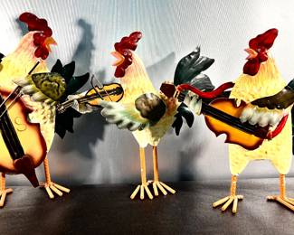 Heavy metal chicken band!