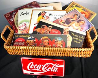 Coca Cola signs and license plate
