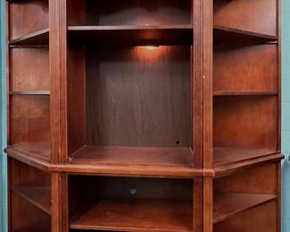 Three piece wooden bookcase