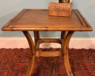 Small bamboo side table