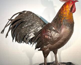 Large metal rooster
