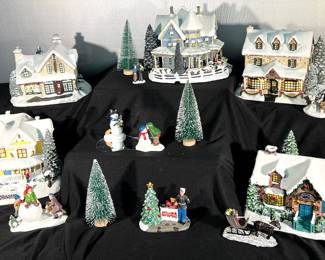 Thomas Kinkade light-up Christmas village
