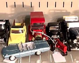 Many model vintage cars