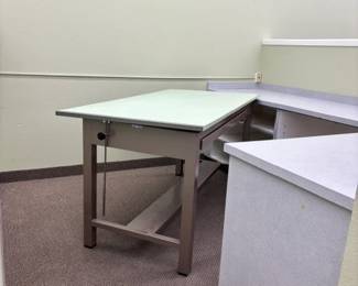 vintage metal drafting table