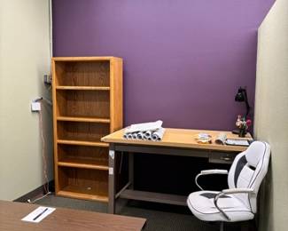 shelf drafting table and 8' office desk