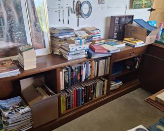 Desk and books