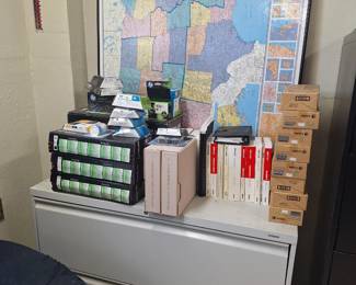 File cabinet, USA map