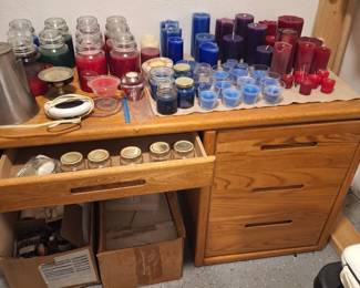 Desk and candles