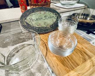 Cutting boards, pyrex 