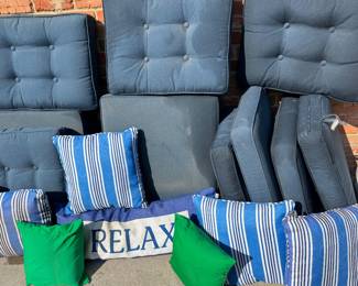 Outdoor patio pillows and pads