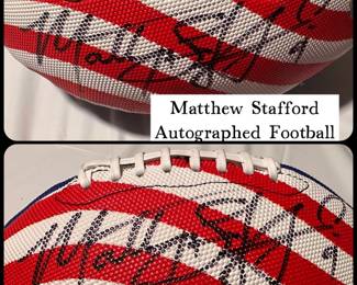 Matthew Stafford autographed football 