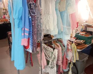 Vintage aprons and little girls dresses