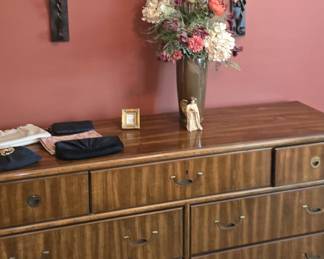 Midcentury Campaign Drawer Dresser 