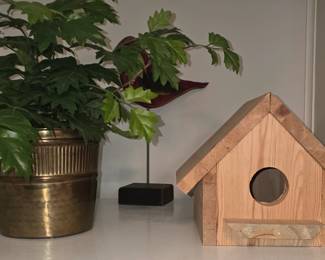 Brass Planter - Birdhouse