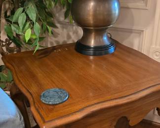 Side Table - Brass Lamp