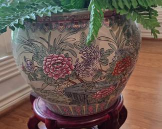 Fish Bowl Planter with Stand