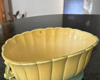 yellow and green planter