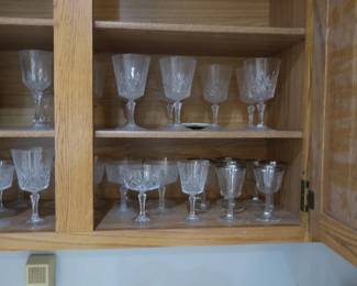 assorted sizes of stemware