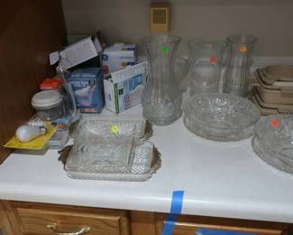 glass serving pieces