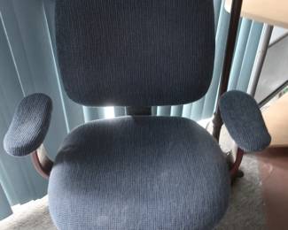 blue office chair