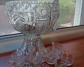Waterford Crystal punch bowl set