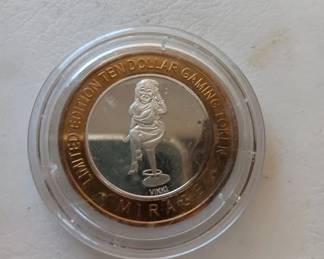 Terry Fator Mirage Las Vegas 10 dollar silver gambling coin
