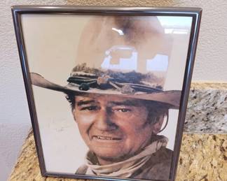 John Wayne autograph- obtained by estate in person- light pen