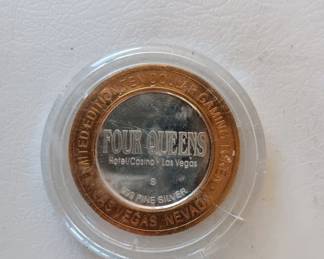 Four Queens Las Vegas 10 dollar Silver gambling coin