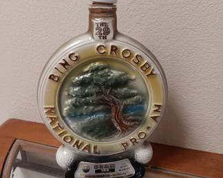 Vintage Jim Beam Bing Crosby golf collectible