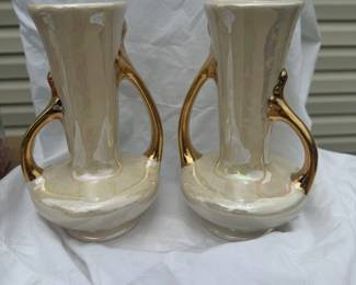 Vintage Pearl China Co Lusterware Vases 