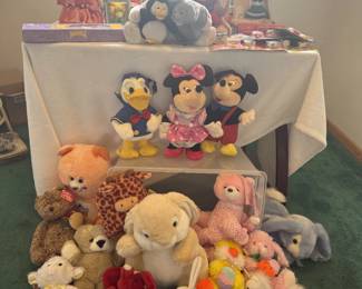 vintage toys and stuffed animals
