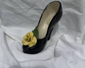 VTG Porcelain High Heel Shoe Planter