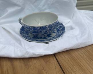 Japanese Phoenix Tea Cup and Saucer