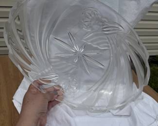 Gorham Crystal Holiday Tradition "Angel of Peace" platter