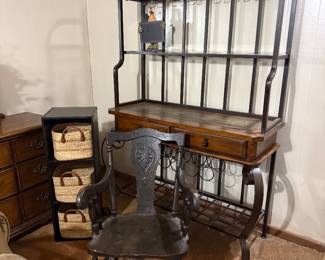 Ricking chair and shelf