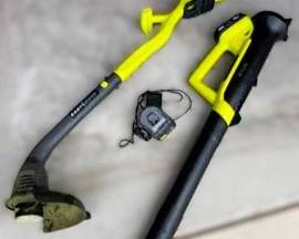 RYOBI Cordless Leaf Blower & String Trimmer Set – Battery Powered Yard Tools