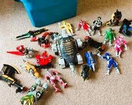 Power Rangers & Transformers Toy Lot – Action Figures and Vehicles Collection
