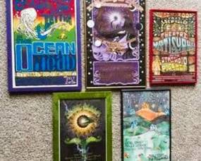 Psychedelic Concert Promotional Poster Art Collection – Framed Retro Music Festival Wall Prints