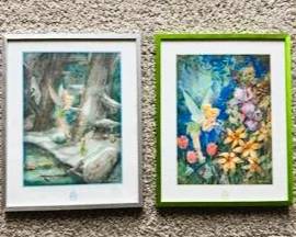 Disney Tinker Bell Art Print Set – Framed Fantasy Fairy Wall Décor Collection