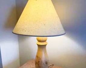 Handcrafted Natural Wood Table Lamp – Rustic Artisan Accent Lighting