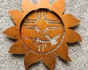 Rustic Metal Sun Wall Art – Southwestern Sunburst Outdoor Décor