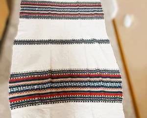 Southwestern Woven Table Runner – Tribal Stripe Fringe Textile Décor